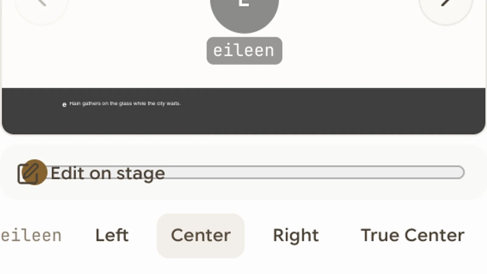 GenPy stage director with storyboard and live stage